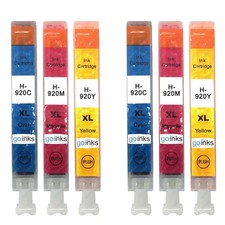 6 Colour Ink Cartridges C/M/Y
