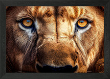 Lion Framed Wall Art Poster