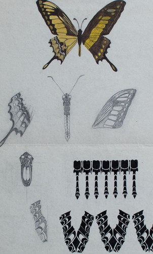 Art deco design butterfly - art,