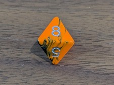 D8 Polyhedral Dice Eight-Sided 1–8 Resin Die Set for D&D RPG Maths TTRPG Games