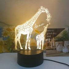 Personalised Name Giraffes LED