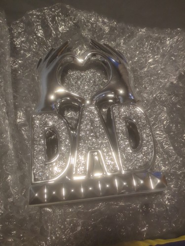 Dad heart hand crushed diamond - dad,