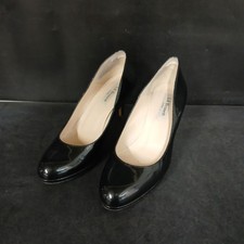 L K Bennett Patent Leather Black Heels Court Shoes UK 4.5 Woman's -CP 