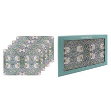 Set of 4 William Morris Pimpernel Cork Backed Floral Placemats Table Mats