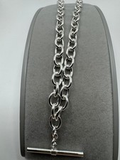 Sterling Silver T Bar Necklace