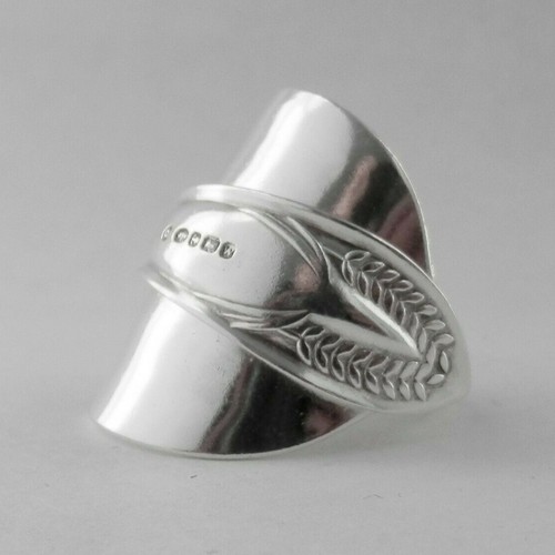Sterling silver spoon ring - silver,
