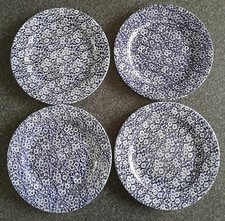 Set of 4 Churchill Blue White