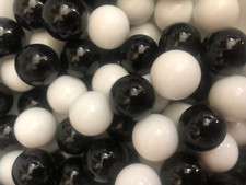 20 x Solid Colour Black or White/Mix Glass Marbles 16mm-Traditional Toy/Game