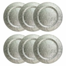 6 Embossed Decorative Silver