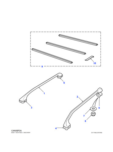 Land rover roof rack - rack, side