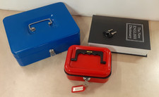 3x Money Box Cash Tins With Keys Charity Sale