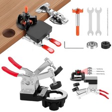35MM Concealed Hinge Jig Aluminum Alloy Hinge Hole Drilling Jig Woodworking UK