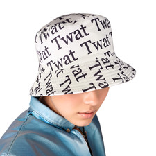 Unisex Reversible Bucket Hat for Men Women, Twat Print Sun Hat,Cotton Bucket hat