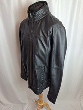 Onfire Leather Jacket Full Zip Smart Casual Retro  Black  XL L2815