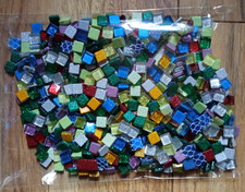  485gram Glass Mixed Mosaic Glitter Tiles 1x1cm