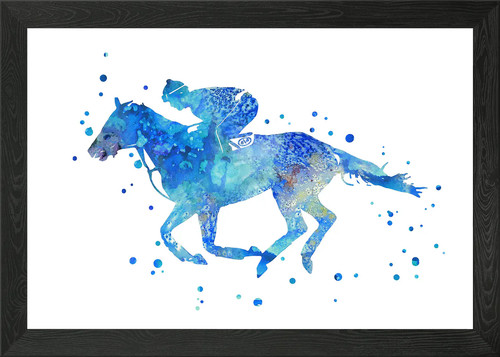 Horse racing framed - racing, wall