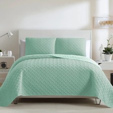 3 Piece Quilted Bedspread Bed