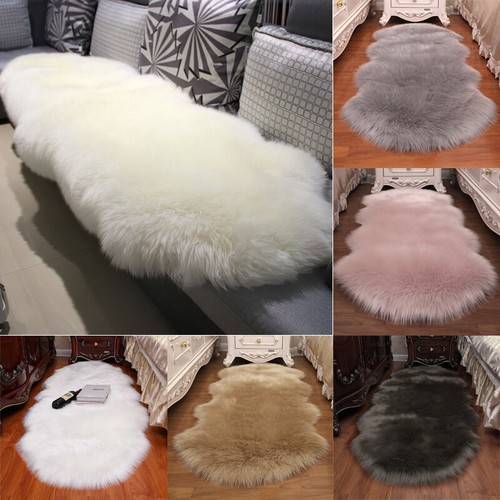 6ft faux wool fluffy rugs - faux,