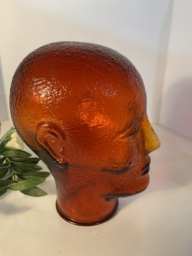 Vintage amber glass mannequin - glass,