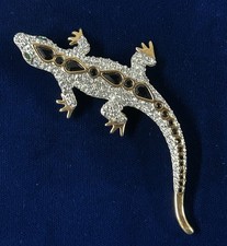 Swarovski Swan Gold Tone Pave