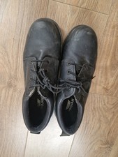 Black Trojan Safety Shoes Mens Size 11 Used Ppe Steel Toe Cap Protection Work