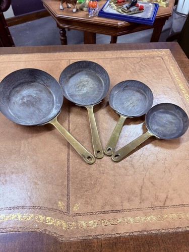 Set antique copper pans - set, of