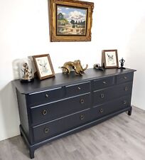 Stag Minstrel Captains Chest, Solid Wood, Eight Drawers, Grey Chest of drawers