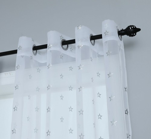 Single metallic star white - star,