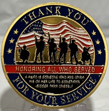 * 25 Pieces “Thank You Veteran for Your Service”Military Challenge Coin Honoring