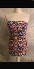 Matalan bright multi colour bandeau top size 12 