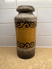 Vintage West German Pottery Fat Lava Vase 517-30 Scheurich Retro 30cm Height