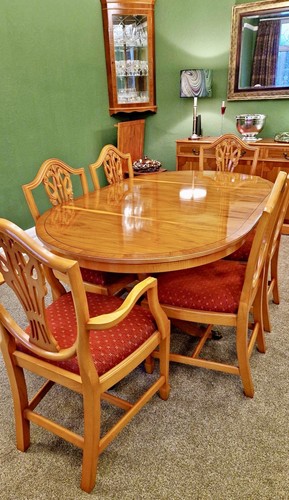 Oval extending wood dining - oval,