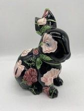 Floral Parade Rabbit Figure Tina Wagstaff Black Pink Bunny Rare