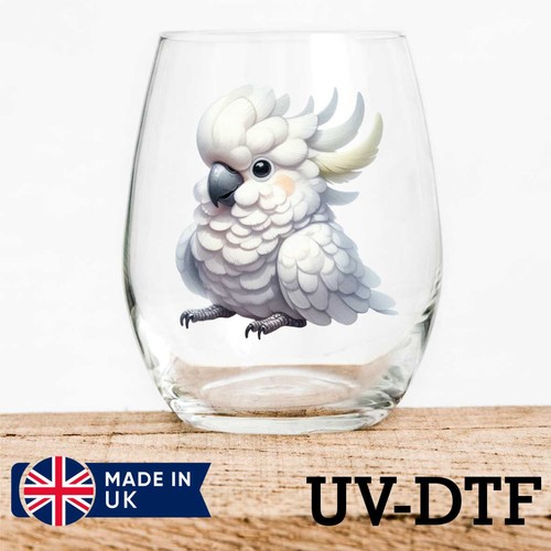 White cockatoo 8pcs dtf - white,