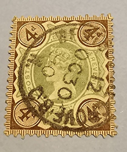 1887 1892 jubilee - gb, 4d