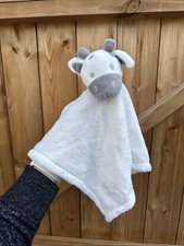 Moon & Stars Unisex White Cow Baby Comforter Blankie Blanket Soft Plush TJM