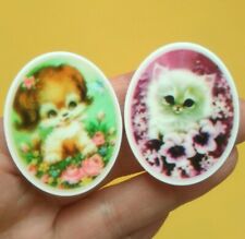 Vintage Style Dolls House Lundby Size Pictures Dog & Cat Miniature 1:16 Barton