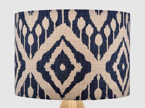 Ikat dark blue modern fabric - modern,