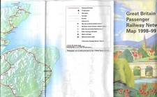 xBR all lines rail map 1998-99 16 panels Eurotunnel, urban area inserts Glasgow
