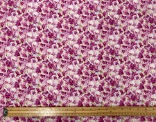 Orchid Fabric Quilting Cotton Exotic Tropical Houseplant Shabby Chic