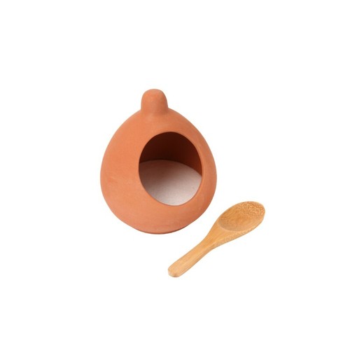 Terracotta salt pig - salt, &