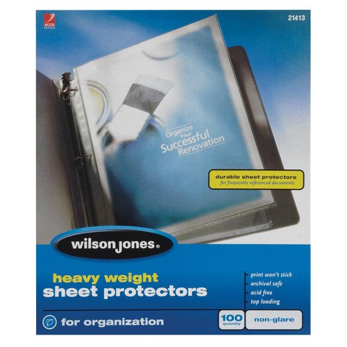 Wilson jones sheet protectors - wilson,