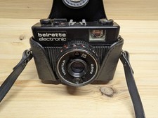 Beirette Vintage 35mm Film Camera Electronic With Leather Case + Strap Untested