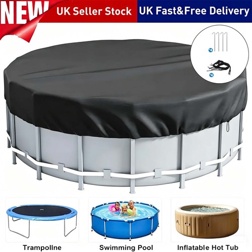 Round pool cover 8ft 10ft - pool,