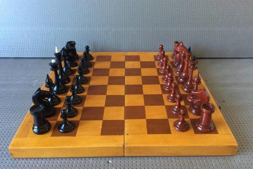 Russian wooden chess vintage - wooden,