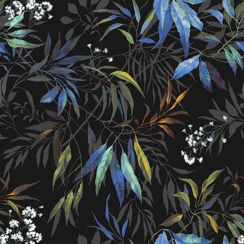 Blue willow leaf wallpaper - leaf,