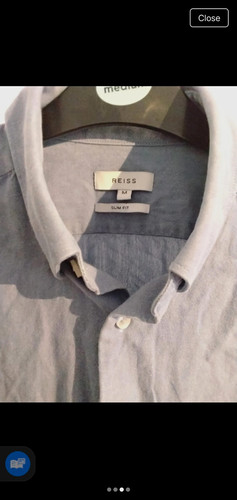 Reiss men blue chambray slim - blue,