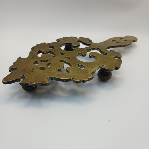 Vintage brass trivet iron - vintage,