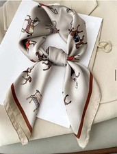 Silk Print Hair Scarf –