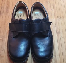 DB Easy Extra Wide Black Leather Shoes UK Size 8    Lymphoedema Etc - New No Box